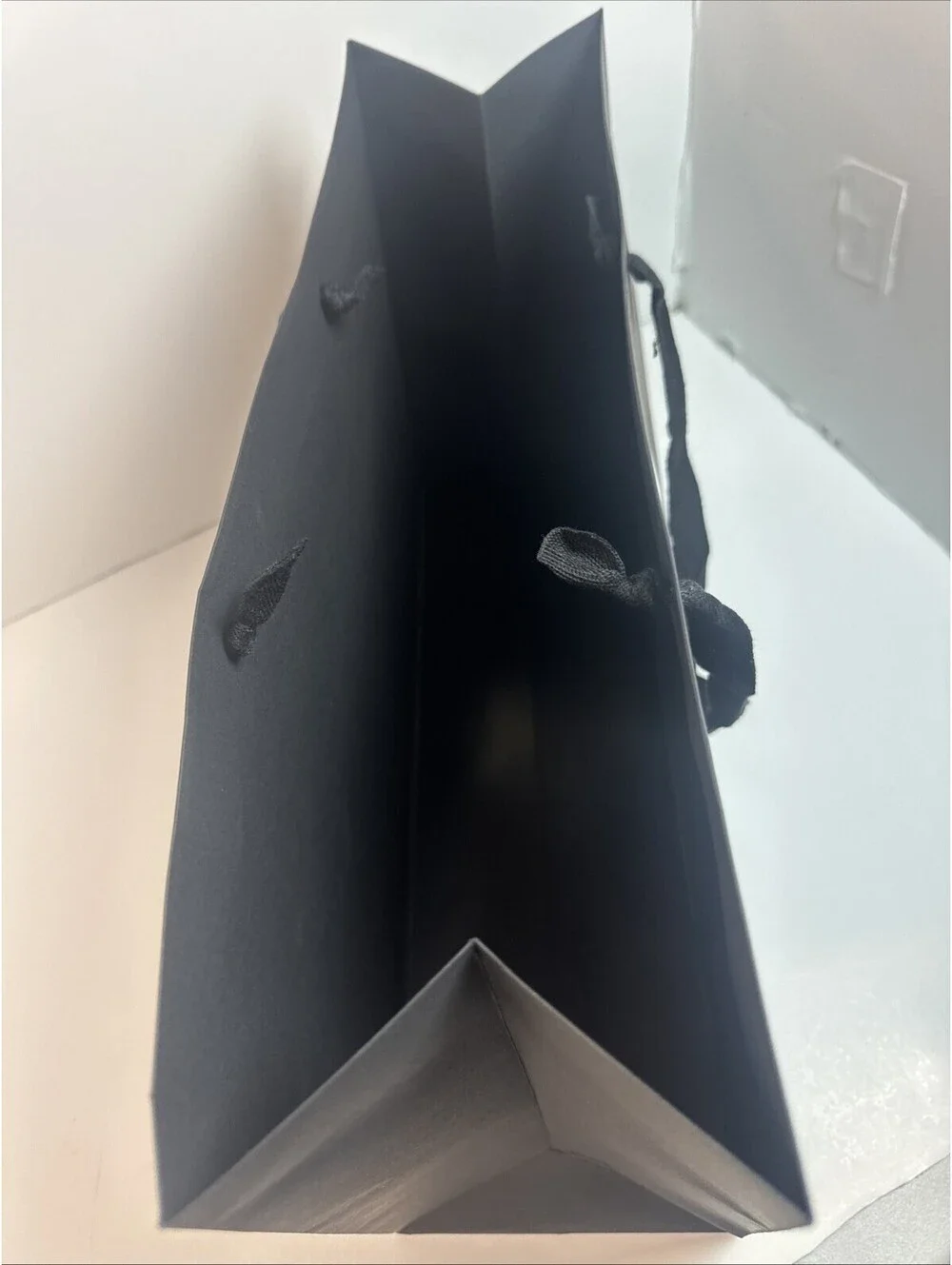 Saks Fifth Avenue Signature Paper Black Shopping Bag  Handle 17”x11.5”x 6